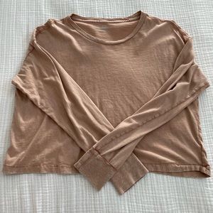 Tan long sleeve top
